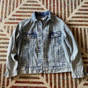Topshop Moto Oversized Denim Jacket